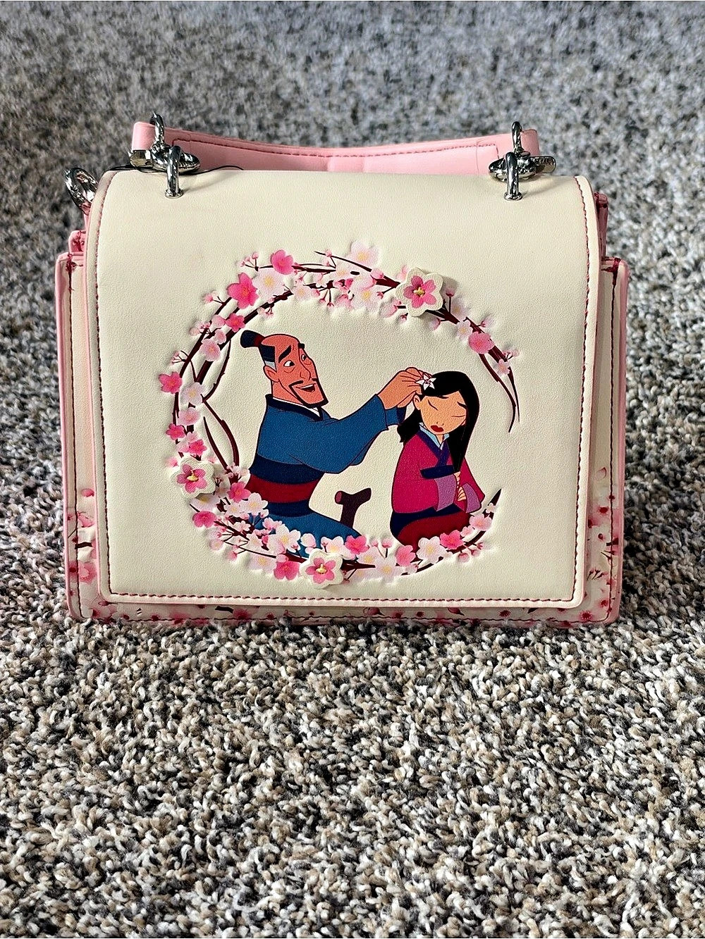 Disney Loungefly Princess Mulan Pink & Cream purse